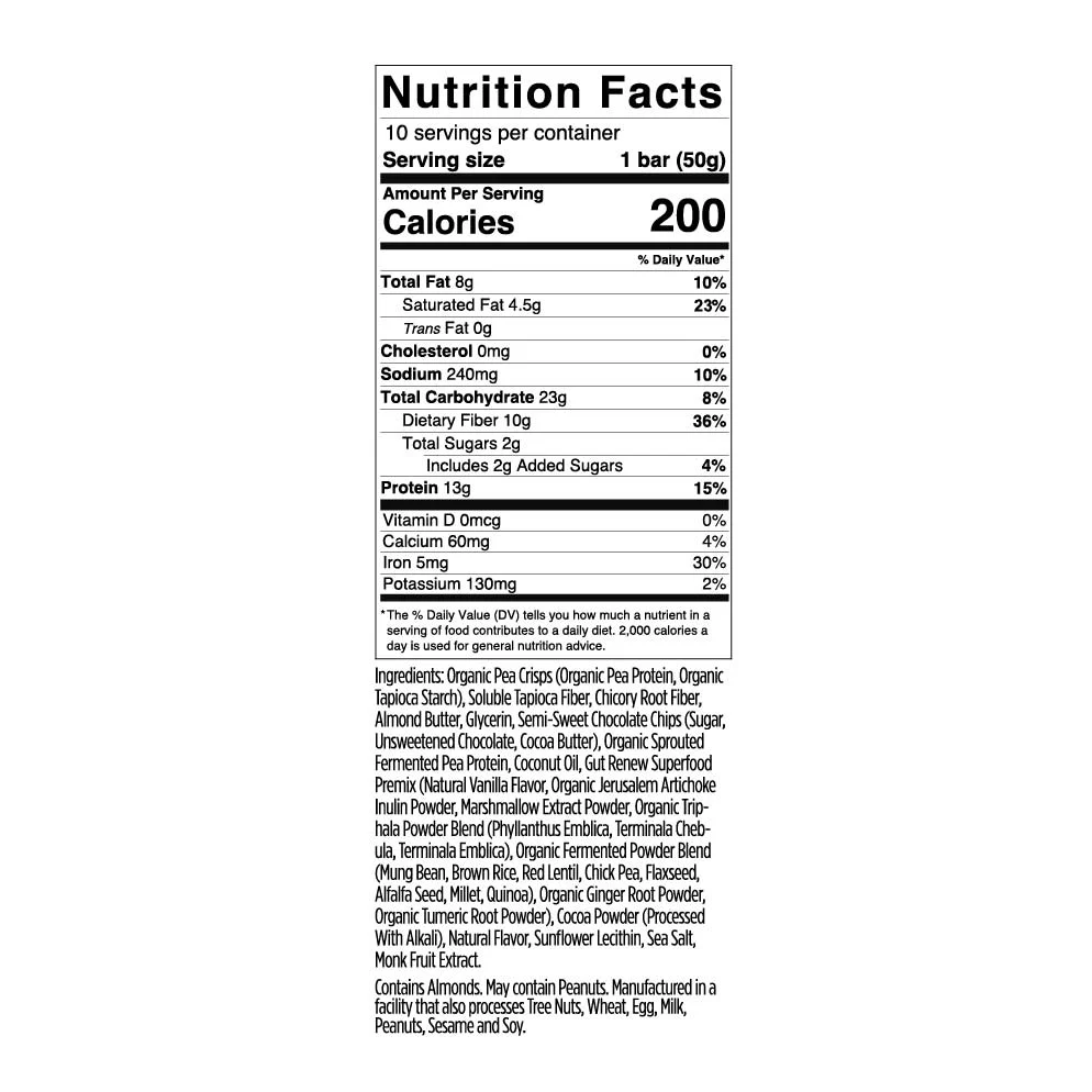 GUT RENEW Chocolate Crisp Snack Bar (10 Count) - Image 4