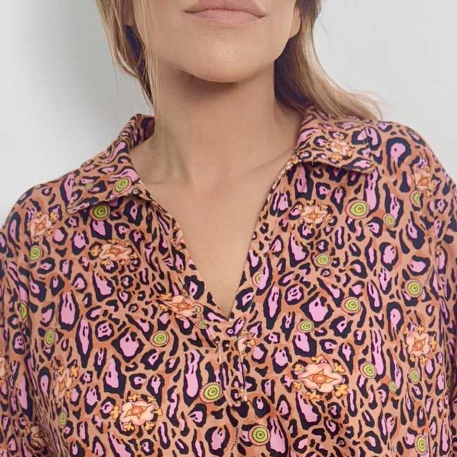 Leopard Lotus Blossom Pajama Set - Image 3